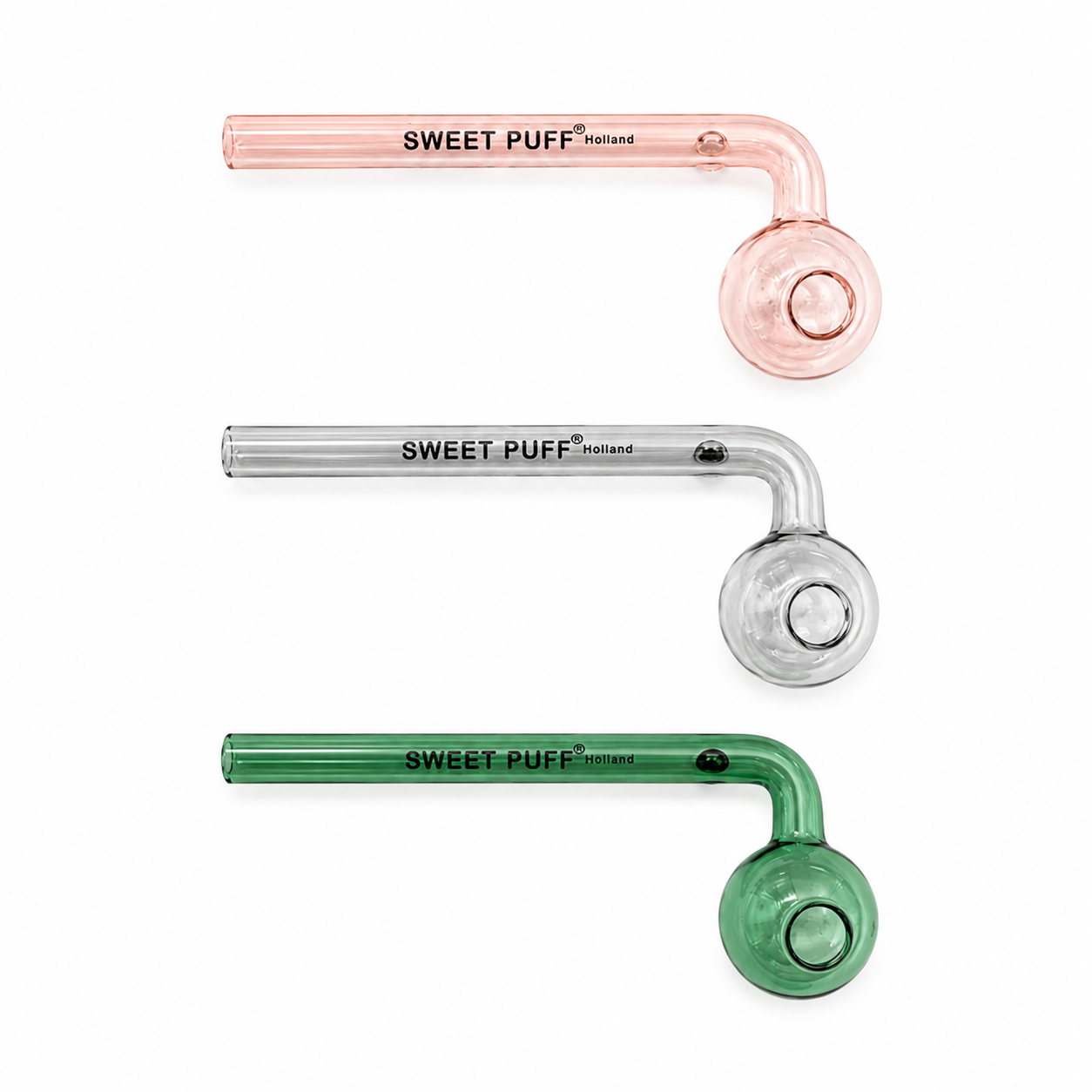Solid Colour Sweet Puff Glass Pipe 12cm