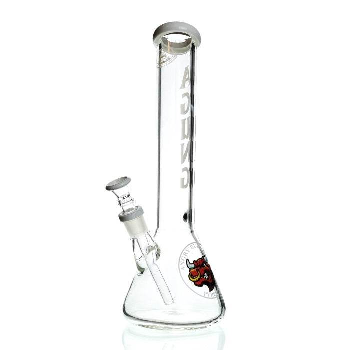 Agung Bull 7mm Thick Beaker Bong 35cm White - Bong Empire