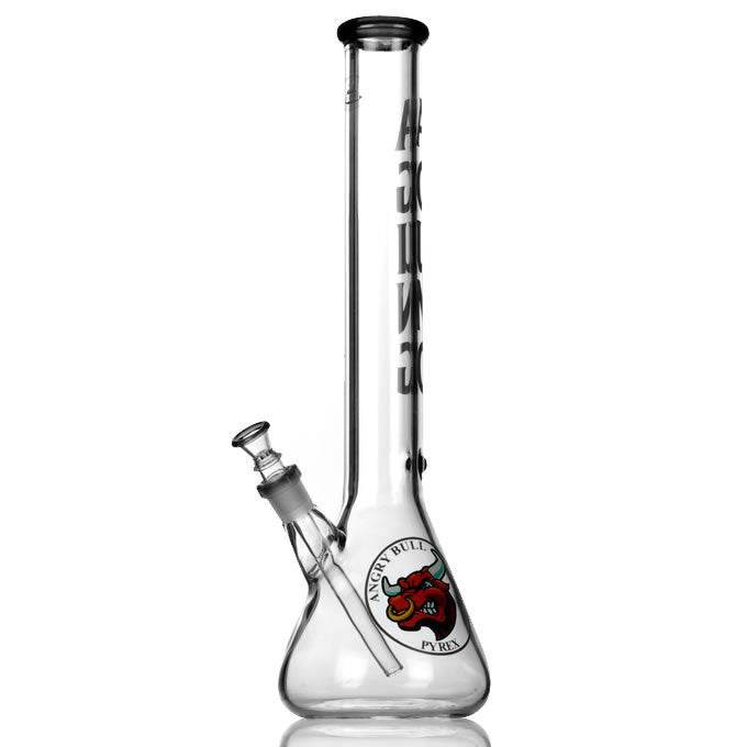 Agung Angry Bull Beaker Glass Bong 45cm Black - Bong Empire