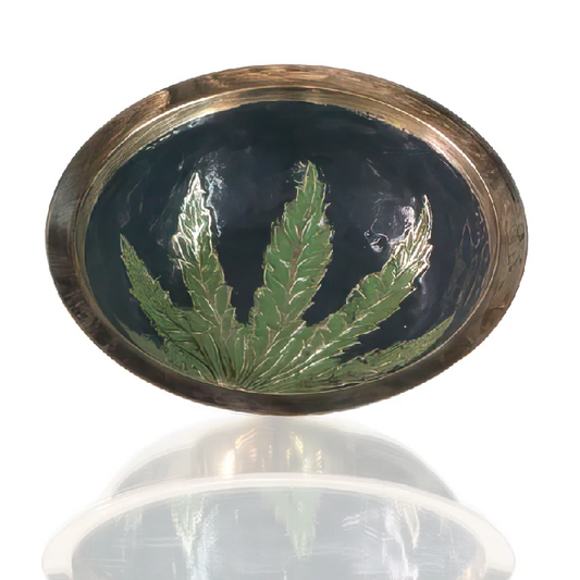 Agung Small Brass Leaf Bowl - Bong Empire