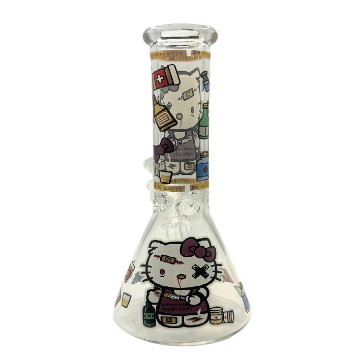 Hello Kitty Purple Chaos Beaker Glass Bong 25cm