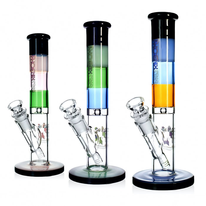 Phoenix Star Straight Tube Glass Bong 28cm