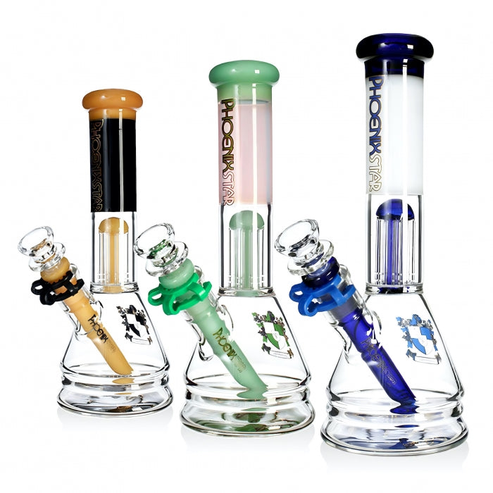 Phoenix Star 6-Arm Tree Percolator Beaker Bong 25cm