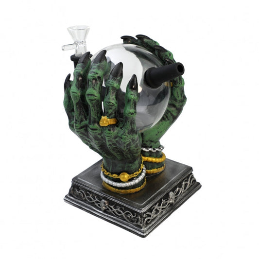 Divination Hand 3D Silicone & Glass Water Pipe 19cm – Mystical Design - Bong Empire