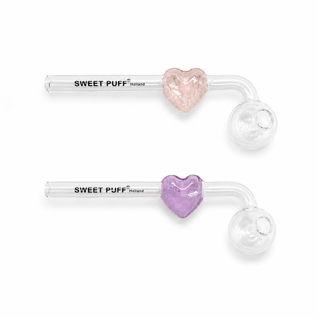 Love Heart Sweet Puff Glass Pipe 14cm