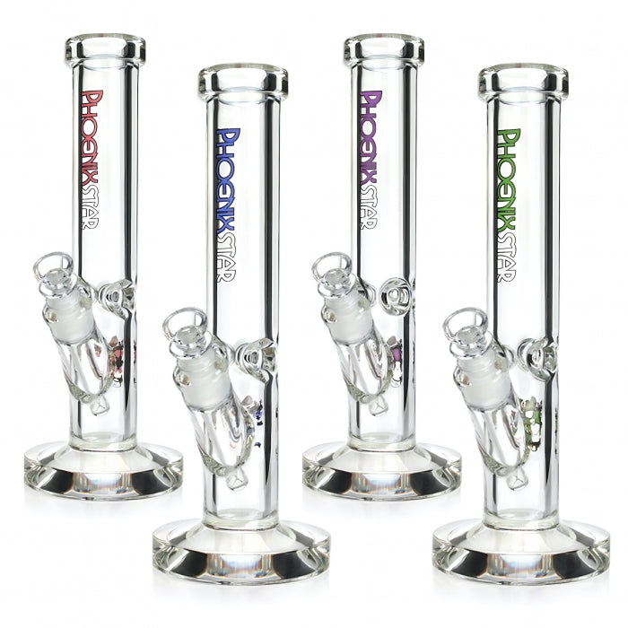 Phoenix Star 9mm Extra Thick Straight Tube Glass Bong 30cm