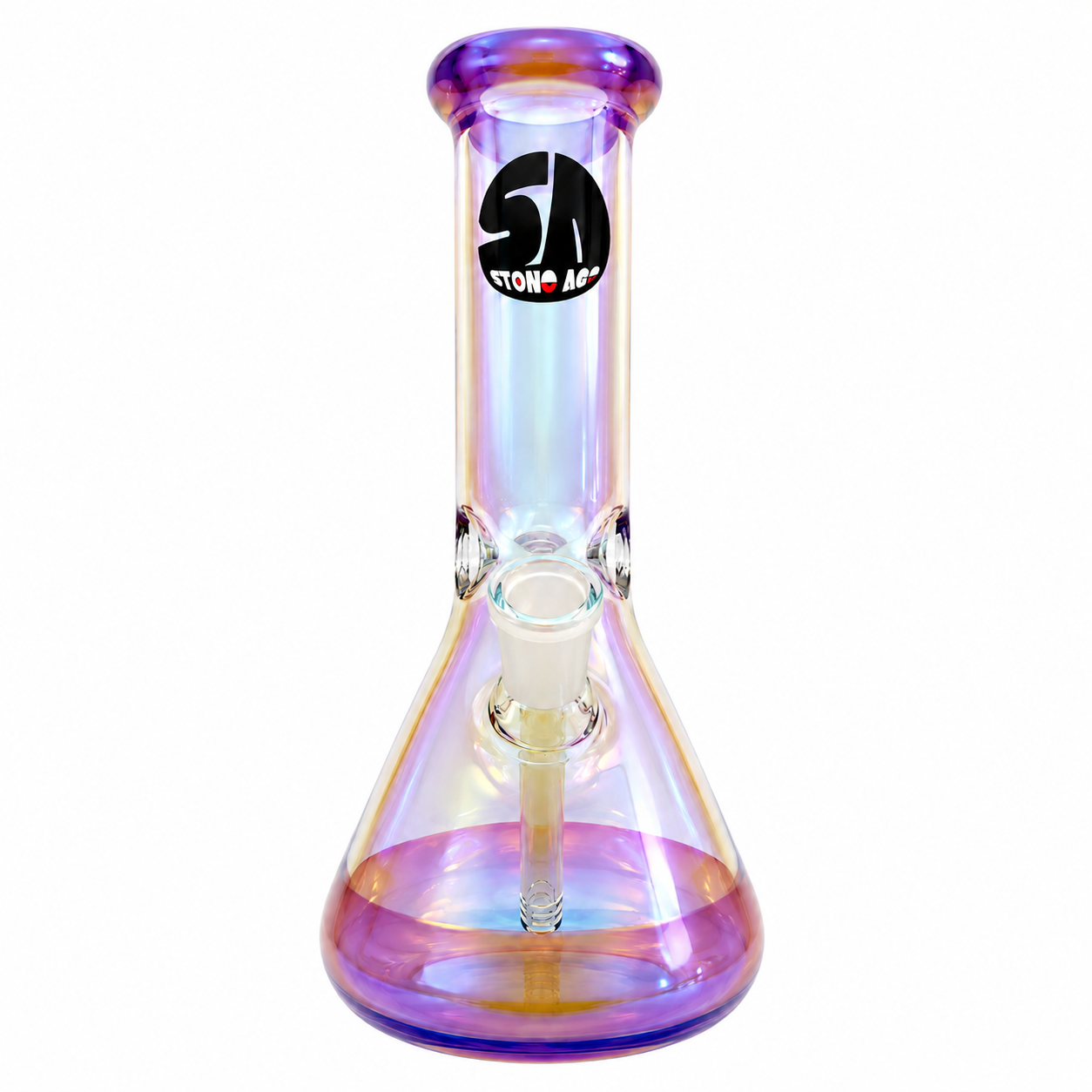 Stone Age Iridescent Beaker Bong 20cm