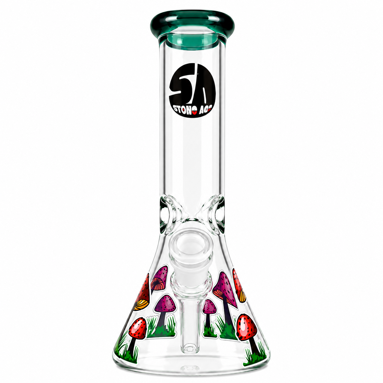 Stone Age Teal Mushroom Beaker Bong 25cm