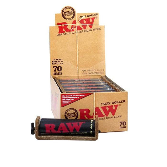 RAW Organic Plastic Two-Way Adjustable 70mm Rolling Machine - Bong Empire