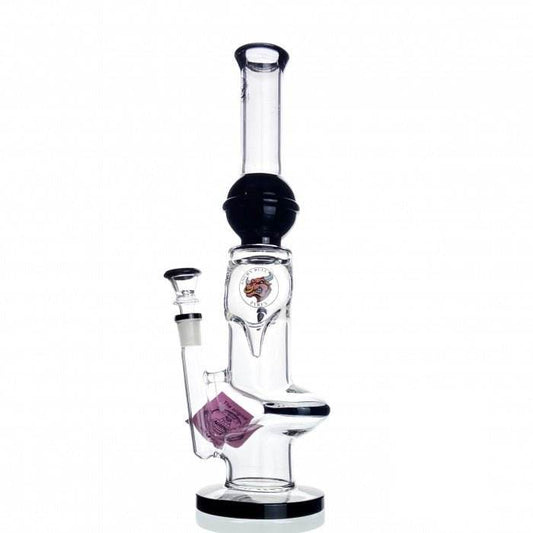Agung Angry Bull Percolator Glass Bong 35cm Black - Bong Empire