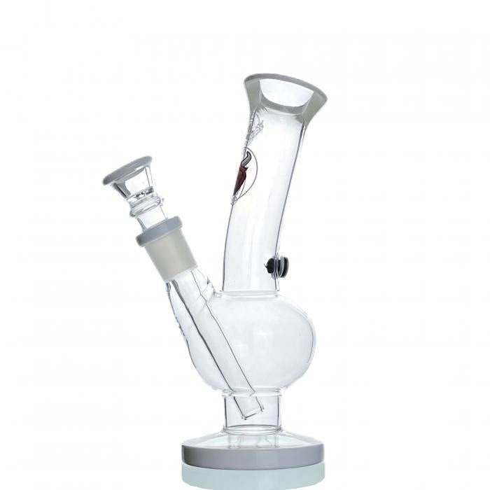 Agung Little Angry Bull Glass Bong 20cm White - Bong Empire