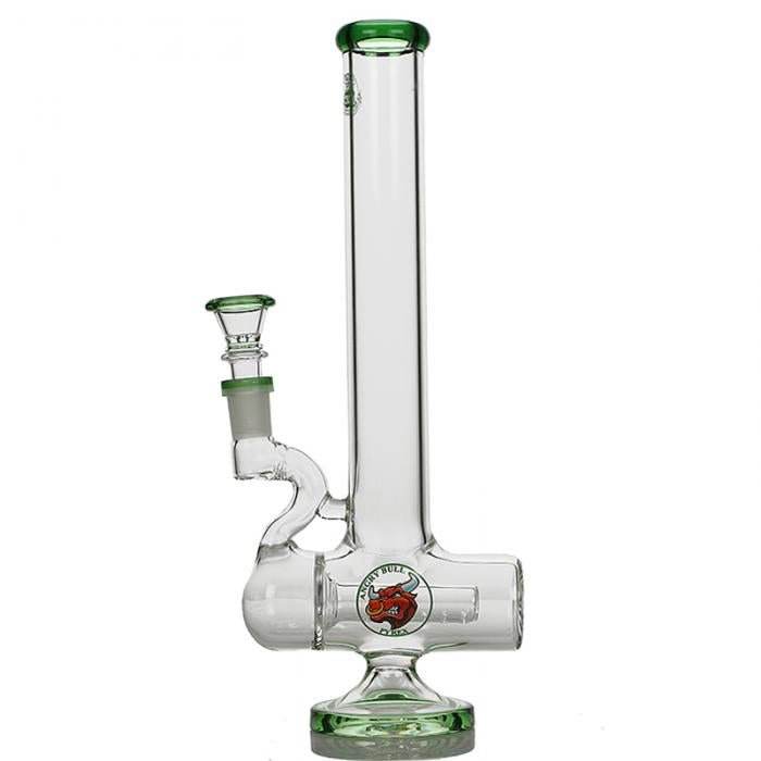 Agung Percolator Inline Glass Bong 28cm Green - Bong Empire