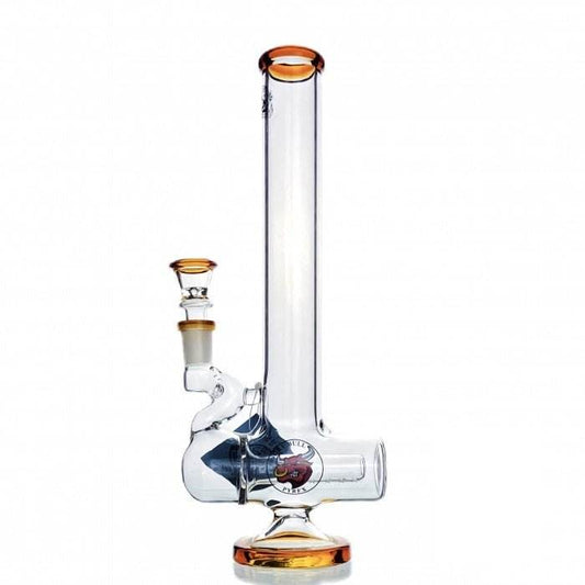 Agung Percolator Inline Glass Bong 28cm Amber - Bong Empire
