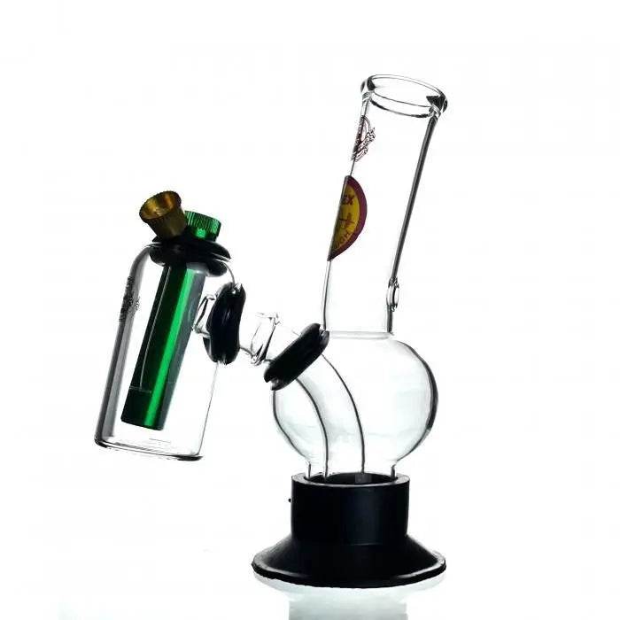 Agung Shorty Double Chamber Glass Bong 18cm - Bong Empire