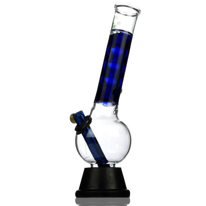 Agung Smartie Glass Bong with Blue Coolant Chamber 28cm - Bong Empire