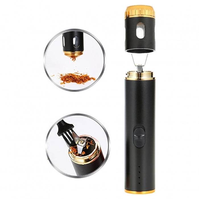 Electric USB Grinding Pen – Automatic Dispenser (Black) - Bong Empire