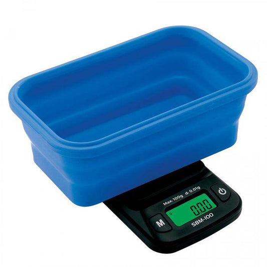On Balance Digital Scales With Blue Silicone Collapsible Bowl 0.01g-100g Blue - Bong Empire