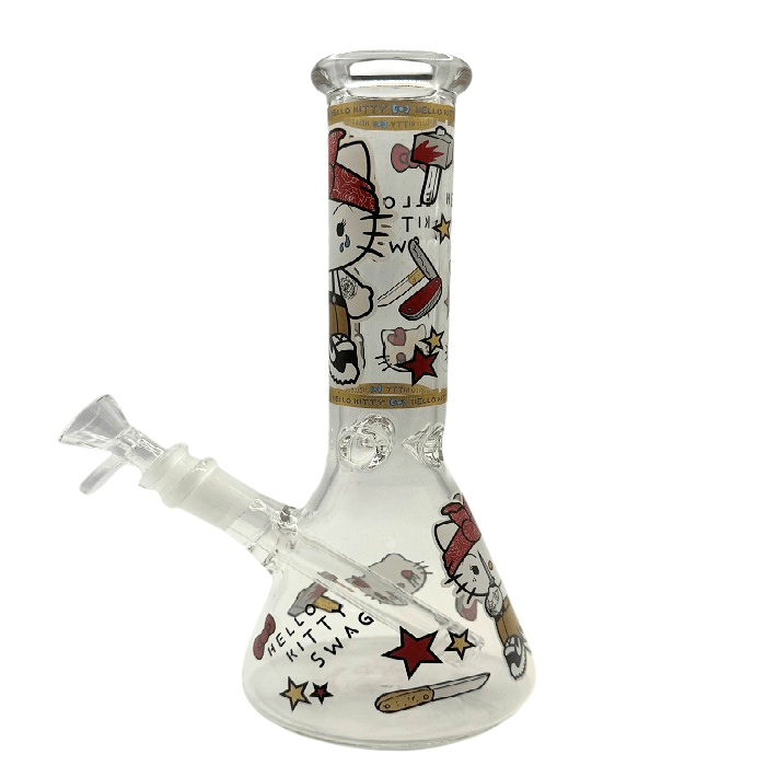 Hello Kitty Red Bandana Beaker Glass Bong 25cm - Bong Empire