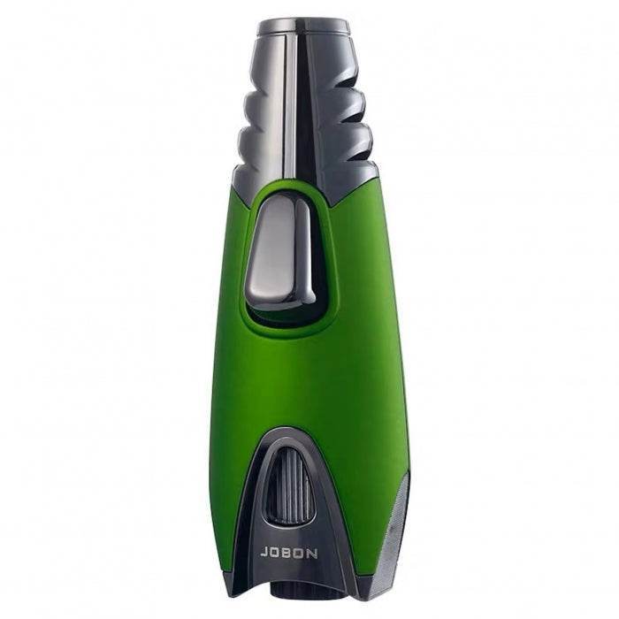 Jobon Rocket Torch Zinc Alloy Jet Flame Lighter Green - Bong Empire