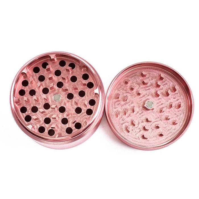 Light Pink 4 Piece Aluminium Alloy Grinder 40mm - Bong Empire