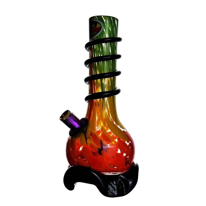 MWP 3G Swirl Multi Colour Glass Bong 21cm - Bong Empire