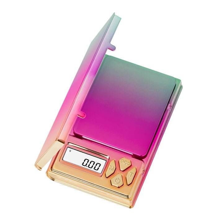 On Balance Shine Chrome Rainbow Digital Scales 0.01-100g - Bong Empire