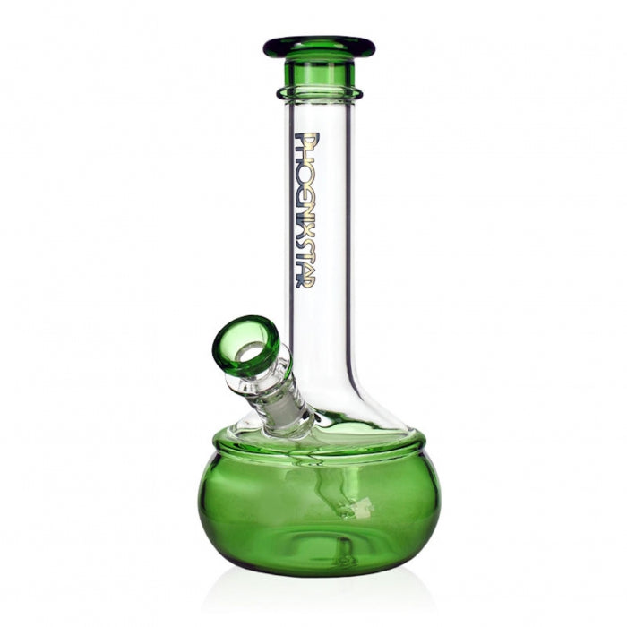 Phoenix Star Medium Drum Glass Bong 24cm Green Marble - Bong Empire