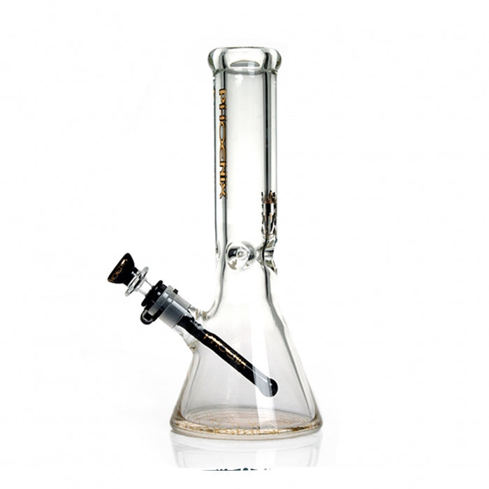 Phoenix Star 9mm Extra Thick Glass Beaker Bong 31cm Black - Bong Empire