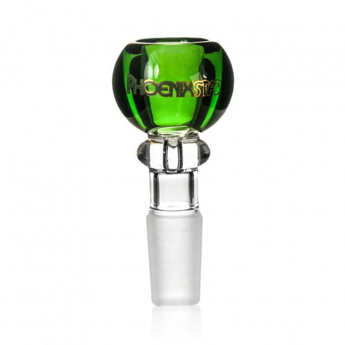 Phoenix Star Bowl Glass Cone 14mm Green - Bong Empire