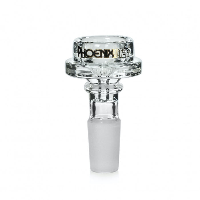 Phoenix Star Flat Round Glass Cone 14mm Clear - Bong Empire
