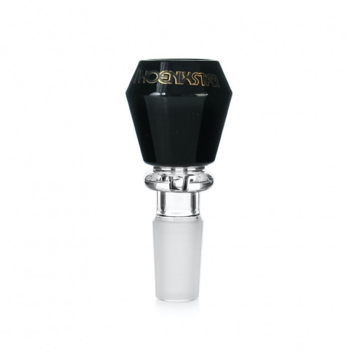 Phoenix Star Diamond Glass Cone 14mm Black - Bong Empire