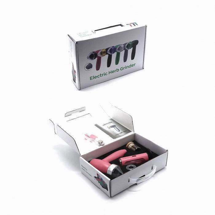 Electric Grinder Kit with Accessories Pink - Bong Empire