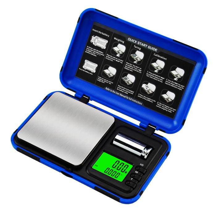 Transformer Dual Units Displayer Tough Digital Scales 0.01g-200g Blue - Bong Empire
