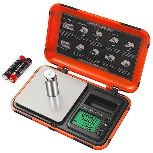 Transformer Dual Units Displayer Tough Digital Scales 0.01g-200g Orange - Bong Empire