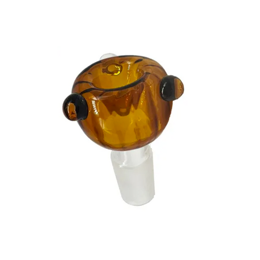 14mm Glass Cone Piece Amber
