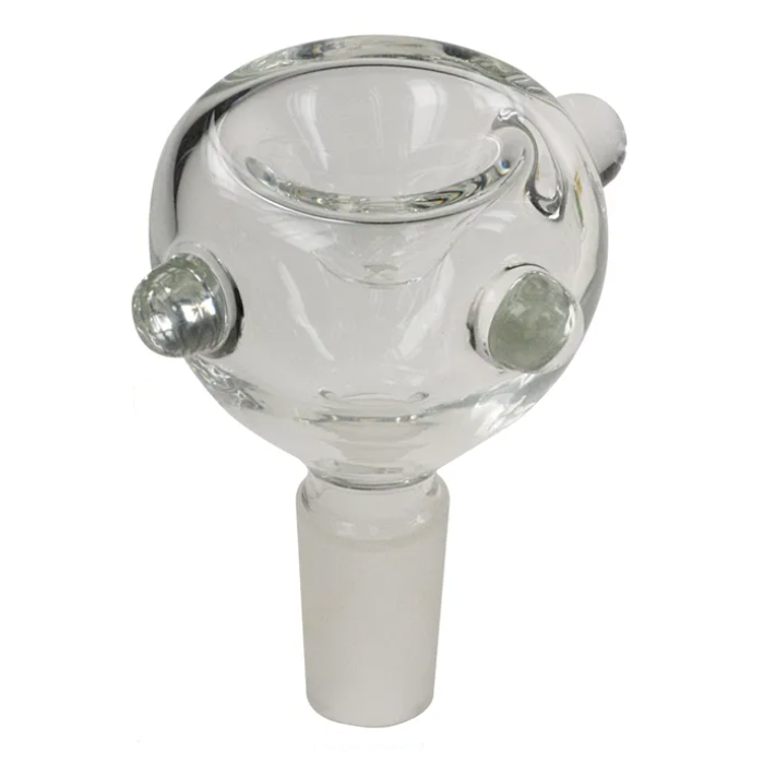 14mm Egg Stone Age Clear Glass Cone Piece