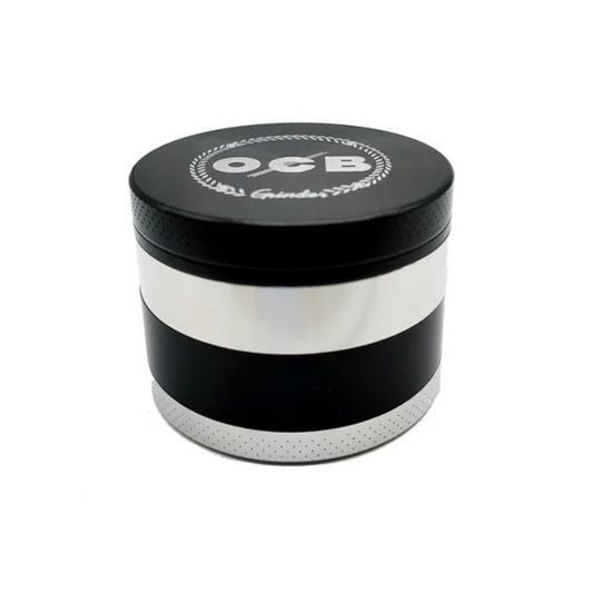 50mm Black And Silver 4 Piece Grinder OCB