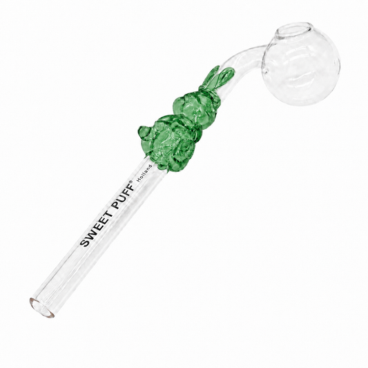 Bunny Sweet Puff Glass Pipe 14cm Green