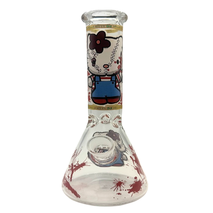 Hello Kitty Blood Spatter Beaker Glass Bong 25cm