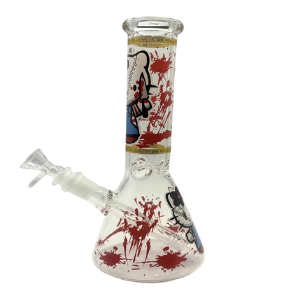 Hello Kitty Blood Spatter Beaker Glass Bong 25cm
