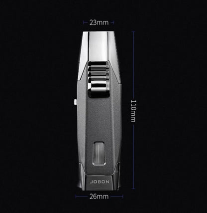 Jobon Double Flame Jet Torch Lighter – Refillable with Fuel Window - Bong Empire
