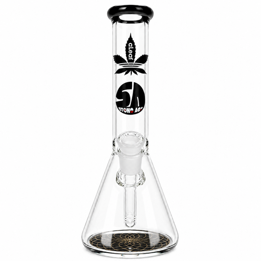 Stone Age Black Beaker Bong 25cm