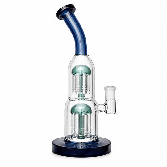 Stone Age Blue/Green Percolator Bong 31cm
