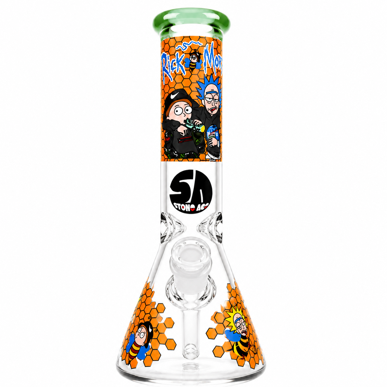 Stone Age Orange Rick & Morty Beaker Bong 25cm