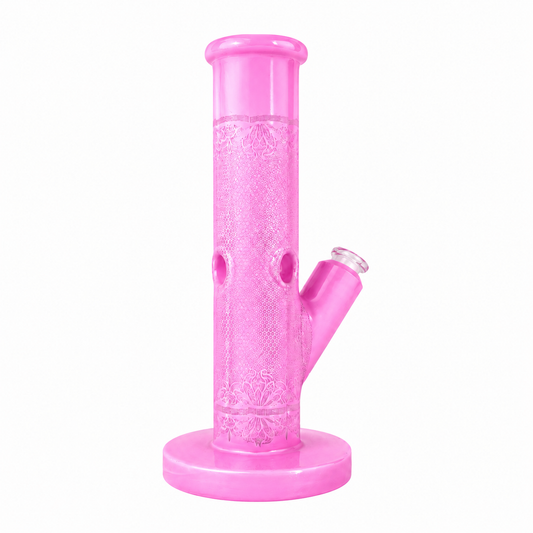 Stone Age Pink Straight Tube Bong 26cm