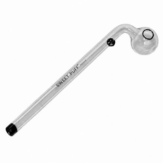 Sweet Puff Glass Pipe 16cm black2