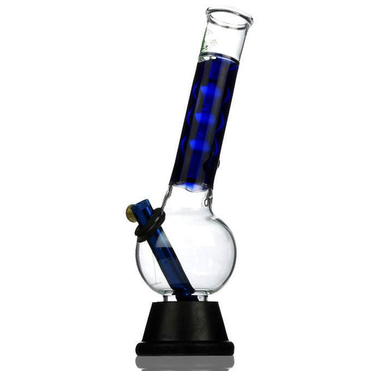 Agung Smartie Glass Bong with Blue Coolant Chamber 28cm - Bong Empire