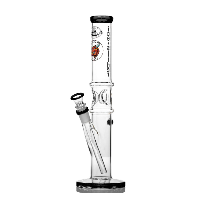 Agung Straight Tube Ice Slider Glass Bong 33cm