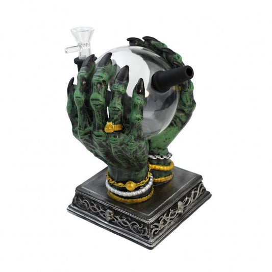 Divination Hand 3D Silicone & Glass Water Pipe 19cm – Mystical Design - Bong Empire