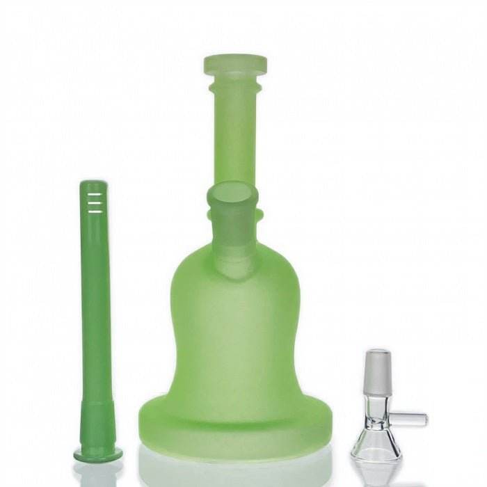 Frosted Luminous Bell Glass Bong 21cm - Bong Empire